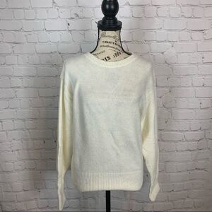 H&M LOGG crew neck cream sweater size XS
